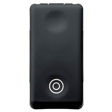 Buton cu revenire Gewiss System GW21510 1 modul negru