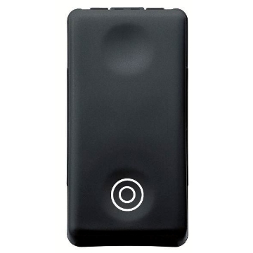 Buton cu revenire Gewiss System GW21510 1 modul negru