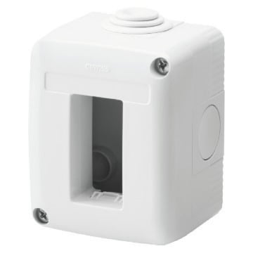 Doza aparat orizontala Gewiss System GW27001 aparenta 1 modul alba IP40 