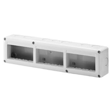Doza aparat orizontala Gewiss System GW27007 aparenta 12 module alba IP40