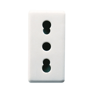 Priza Gewiss System GW20203 1 modul 2P+E alba
