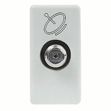 Priza TV/SAT trecere Gewiss System GW20396 1 modul alba