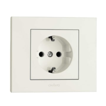 Priza Schuko Ovivo Grano ST Alb
