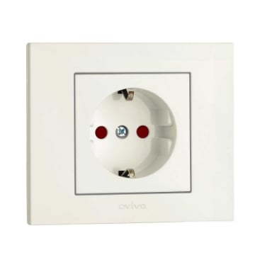 Priza Schuko Ovivo protectie copii Grano ST Alb