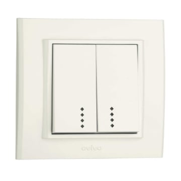 Comutator cu LED Ovivo Mina ST Natural alb