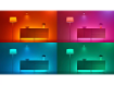 Set becuri LED inteligente WiZ Connected RGBW 4.7W (50w) GU10 PAR16 345lm WiFi Matter Control Vocal