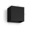 Aplica LED inteligenta Philips Hue Outdoor Resonate Metal Black Downward 8W 590lm IP44 White and Color Ambiance