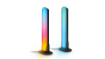 WiZ Connected Set lampi LED inteligente negre RGBIC 30cm 8.2W Matter WiFi Bluetooth Control Vocal