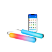 WiZ Connected Set lampi LED inteligente negre RGBIC 30cm 8.2W Matter WiFi Bluetooth Control Vocal