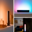 WiZ Connected Set lampi LED inteligente negre RGBIC 30cm 8.2W Matter WiFi Bluetooth Control Vocal