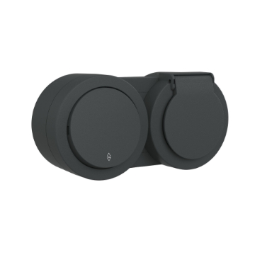 Intrerupator cap scara si priza Schuko capac antracit PT Ovivo xOne