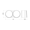 Intrerupator dublu modular antracit PT Ovivo xOne