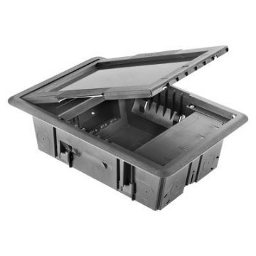 Doza aparat pardoseala Gewiss GW24601 10 module 2x5 System cu capac tehnopolimer negru 212x98x320mm incastrat