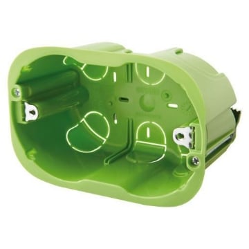 Doza aparat rigips Gewiss GW24404PM 4 module 33x73x50 mm plastic halogen free IP40 pentru montaj incastrat perete
