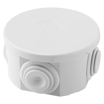 Doza legatura Gewiss PT GW44002 cu presetupe 80x40mm IP44 tehnopolimer gri pentru instalatii electrice aplicate