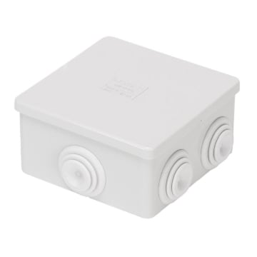 Doza legatura Gewiss PT GW44003 cu presetupe 80x80x40mm IP44 tehnopolimer gri pentru instalatii electrice aplicate