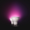 PHILIPS Hue Starter Kit Becuri LED Inteligente GU10 White and Color Ambiance 3x6.5W 400lm Hue Bridge Pro Dimmer Matter Bluetooth
