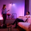 PHILIPS Hue Starter Kit Becuri LED Inteligente GU10 White and Color Ambiance 3x6.5W 400lm Hue Bridge Pro Dimmer Matter Bluetooth