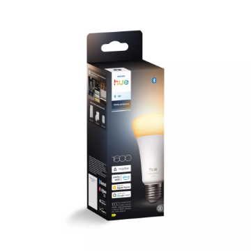 PHILIPS Hue Bec inteligent LED White Ambiance A60 E27 11.8W 1600lm 2200-6500K IP20 | Iluminat interior reglabil control smart