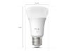 PHILIPS Hue Bec Inteligent LED White E27 9.5W(75W) 1100lm A19 2700K Alb Cald | Iluminat interior reglabil Bluetooth Voce
