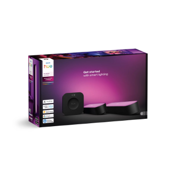 PHILIPS Hue Play Light Bar Double Pack White and Color Ambiance 13.2W 500lm 2000-6500K RGBW IP20 Bridge Pro Matter Bluetooth