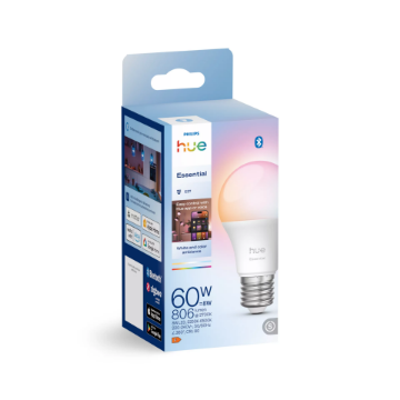 PHILIPS Hue Essential Bec Inteligent LED E27 8W (60W) 806lm A60 2700K Interior Lumina Calda