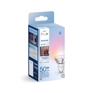 PHILIPS Hue Essential Bec Inteligent LED GU10 4.7W (50W) 345lm White and Color Ambiance RGBW 2000-6500K Interior