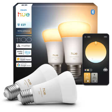 PHILIPS Hue White Ambiance Set Becuri Smart E27 8.1W 1100lm A19 1000-20000K reglabil