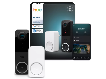 PHILIPS Hue Secure Kit Video Interfon 2K Sonerie WiFI Night Vision Starlight Audio Bidirectional Detectie Miscare Integrare Lumini Hue