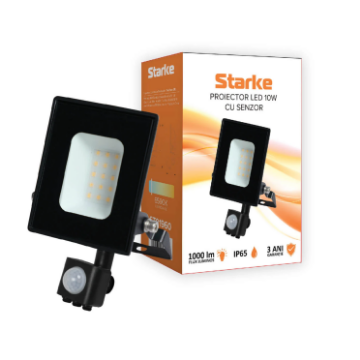 Proiector LED cu senzor 10W 1000lm 6500K IP65
