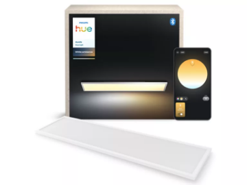 Imagine PHILIPS Hue Aurelle Panou LED Inteligent 120x30CM 3750LM White Ambiance IP20 BT Zigbee Aluminiu Alb Mat