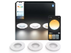Imagine PHILIPS Hue Adore Set 3 Spoturi LED Inteligente Baie Incastrate 92MM GU10 4.2W 3X400LM IP44 White Ambiance BT Zigbee Aluminiu Alb Mat