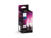 Imagine Philips Hue Set 2 becuri LED BT E14 B39 5.3W 470lm White and Color Ambiance