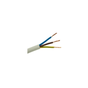 Imagine Cablu 3x2.5mm MYYM electric flexibil Cupru izolatie PVC alb