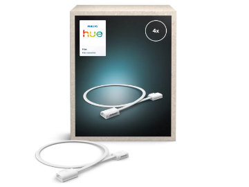 Imagine Set 4 conectori flexibili banda LED Philips Hue Flux 50cm PVC Alb