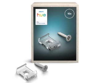 Imagine Suport fixare banda LED smart PHILIPS Hue Flux set 10 buc transparent PC
