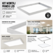 Imagine Kit montaj panou LED Starke sidelite fara surubur 600x600x43mm