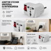 Imagine Adaptor Stecher Universal cu Intrerupator STARKE ST00418 A-14 Plastic Alb 16A