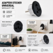 Imagine Adaptor Stecher Universal STARKE ST00419 TF-168 Merkan Plastic Alb-Negru