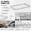 Imagine Kit Montaj Panou LED Sidelite 30x60cm STARKE ST00539 50mm