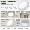 Imagine Panou LED Aparent Rotund 18W 4000K 22cm STARKE ST00561 1440lm IP20
