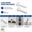 Imagine Clema Rapida Bradut 7mm STARKE ST00553 Set 100buc Fixare Cablu Plastic Alb