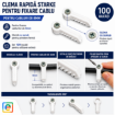 Imagine Clema rapida Starke fixare cablu surub 8mm set 100 bucati