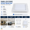 Panou LED Starke patrat incastrat 6W 450LM 12x12cm lumina rece ST00373