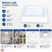 Panou LED Starke patrat aparent 6W 450LM 12x12cm lumina neutra ST00381