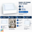 Panou LED Starke patrat aparent 6W 450LM 12x12cm lumina rece ST00382