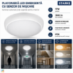 Plafoniera LED emergenta Starke senzor miscare 17W 1600lm IP54 ST00505