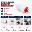 Stecher Schuko Starke 16A 2P+E drept alb ST01401 