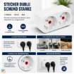 Stecher dublu Schuko Starke 16A 2P+E 2 prize alb ST01407