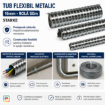 Tub flexibil metalic Starke 16mm rola 50m ST01603
